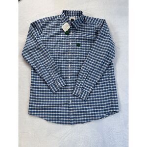 L.L. Bean Oxford Button-Down NWT Blue/White Size 17.5 X 36 Wrinkle Free Cotton